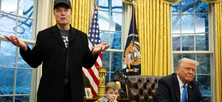 Syn Elona Muska na konferencji z Donaldem Trumpem.  X Æ A-Xii skradł show
