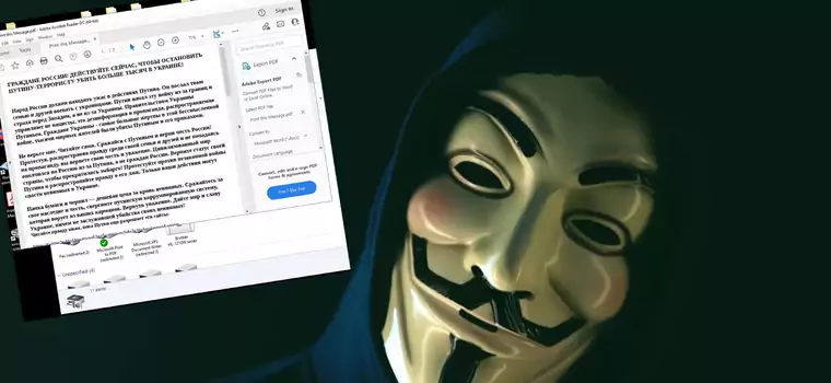 Anonymous włamali się do drukarek w Rosji. Powielają antyrządowe ulotki i instrukcje obejścia cenzury w sieci