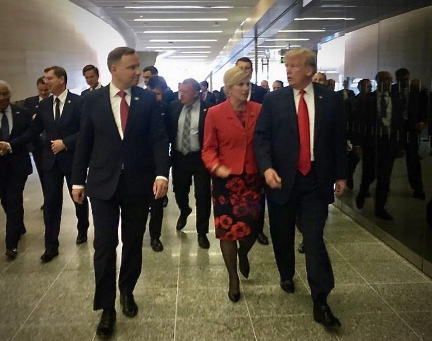 Andrzej Duda i Donald Trump na szczycie NATO