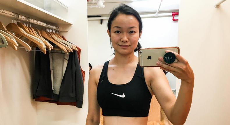 Irene mirror selfie fitness