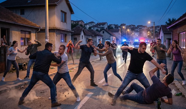 Masovna tuča: Fotografija je generisana uz pomoć veštačke inteligencije