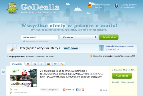 Agregator to dobry pomysł dla tych, którzy śledzą oferty na kilku portalach zakupów grupowych i przez cały dzień do skrzynki pocztowej spływają im emaile