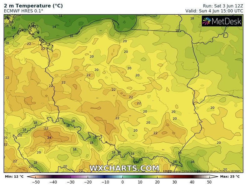 Temperatura wzrośnie dziś maksymalnie do 20-23 st. C