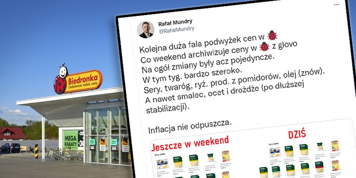 Rafał Mundry pokazał, jak wzrosły ceny żywności.