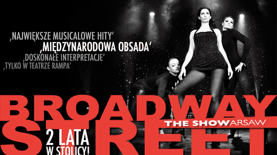 Wielkie przeboje światowego musicalu w trzech językach, międzynarodowa obsada i polska scena. Śpiew, taniec, gra świateł i cieni. To właśnie "Broadway Street! – The Show" – wyjątkowe koncerty musicalowe organizowane w ramach projektu autorskiego Jakuba Wociala.