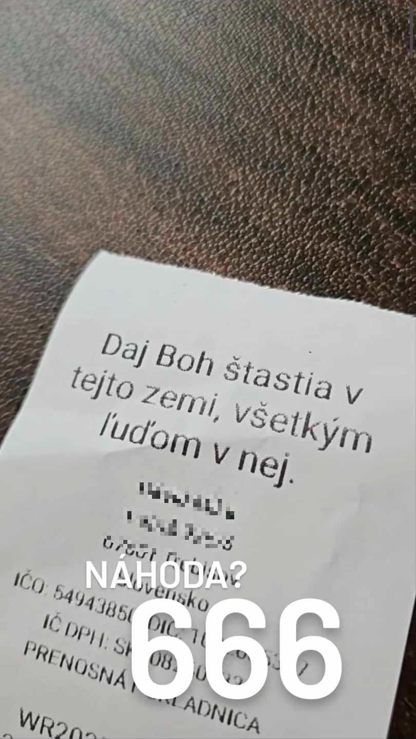 Sajfa si všimol detail na účtenke.