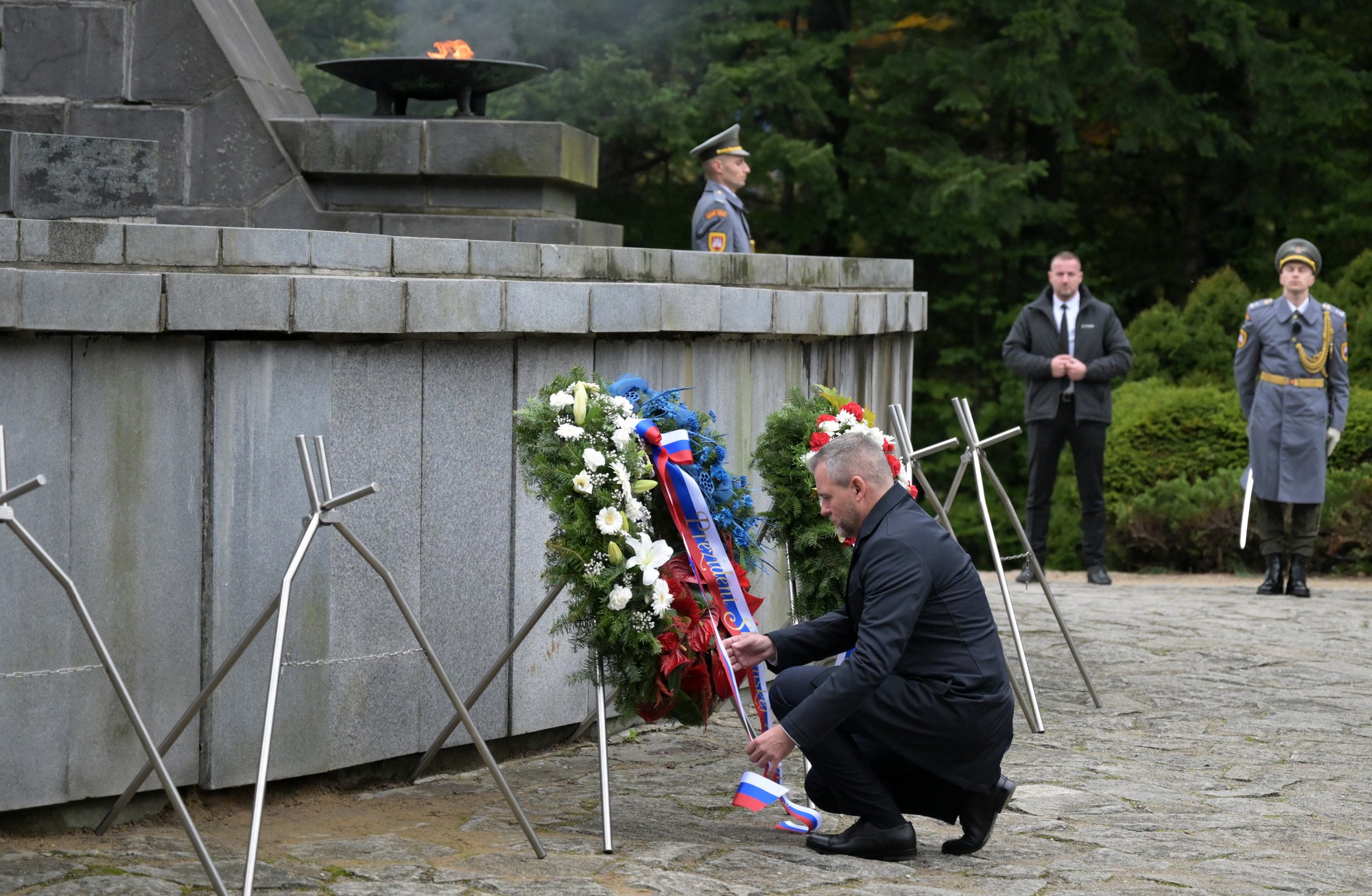 Peter Pellegrini počas osláv 80. výročia Karpatsko-duklianskej operácie.