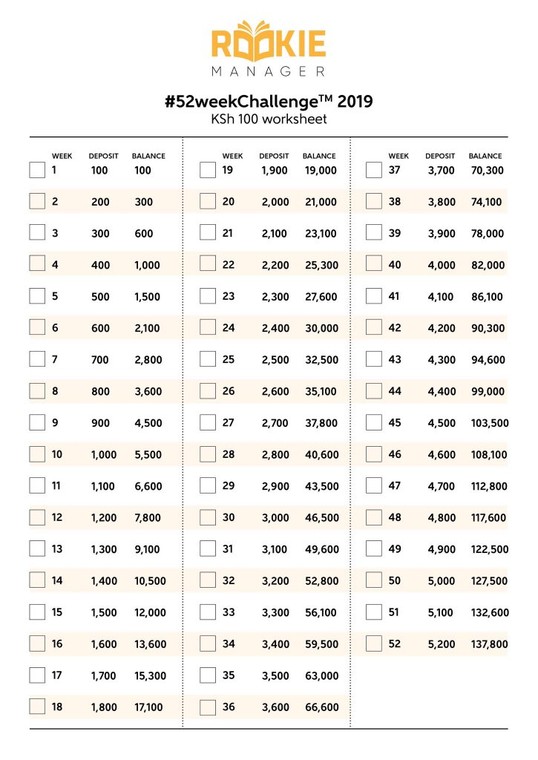 100 saving plan(Twitter) 