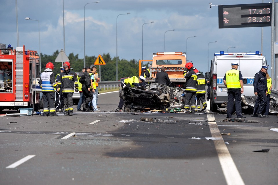 Miejsce wypadku w okolicy Wysokiej Gryfińskiej