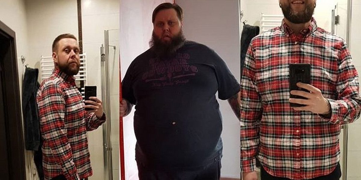 Mateusz Borkowski zrzucił 170 kilogramów.