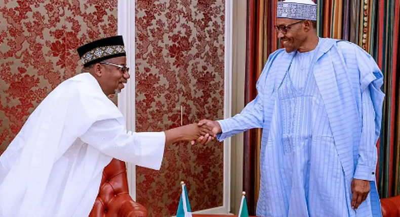 Governor Bala Mohammed of Bauchi state and President Muhammadu Buhari (Vanguard)