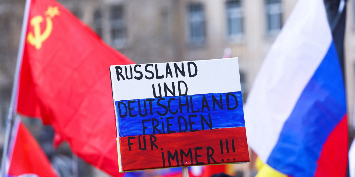 Niemcy. Prorosyjskie demonstracje w Hanowerze i Frankfurcie [ZDJĘCIA]