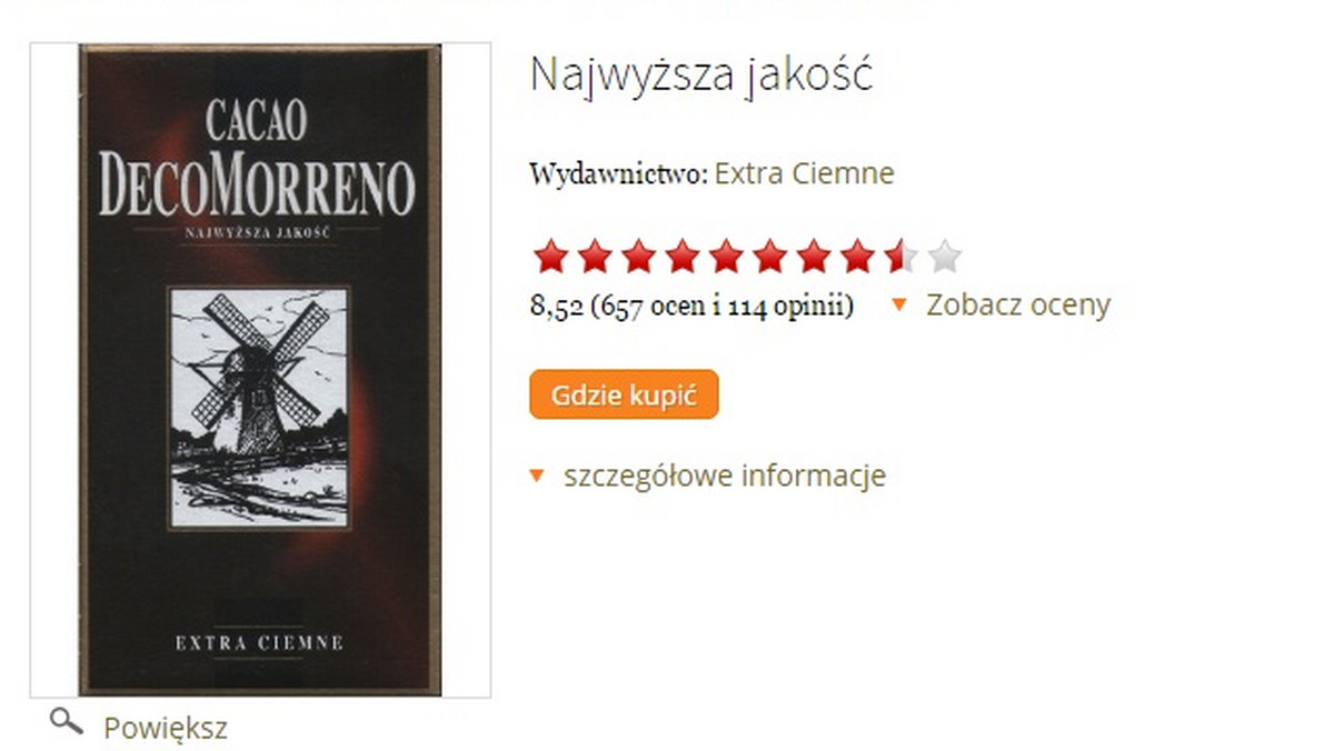 O Cacao DecoMoreno znowu jest głośno. Wszystko za sprawą żartobliwego wpisu, który pojawił się na Facebooku. Opakowanie zostało porównane do książki, a jedna z użytkowniczek portalu społecznościowego chciała wiedzieć, jakie innego książki autorstwa tajemniczego pisarza, może przeczytać.