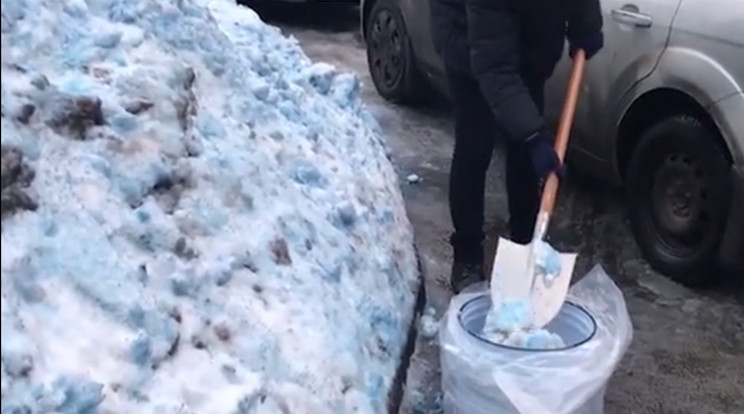 Kék hó esett Oroszországban