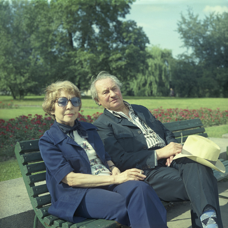 Barbara Ludwiżanka i Władysław Hańcza w Warszawie, lipiec 1977 r.