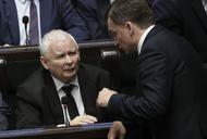 Jarosław Kaczyński i Zbigniew Ziobro w Sejmie
