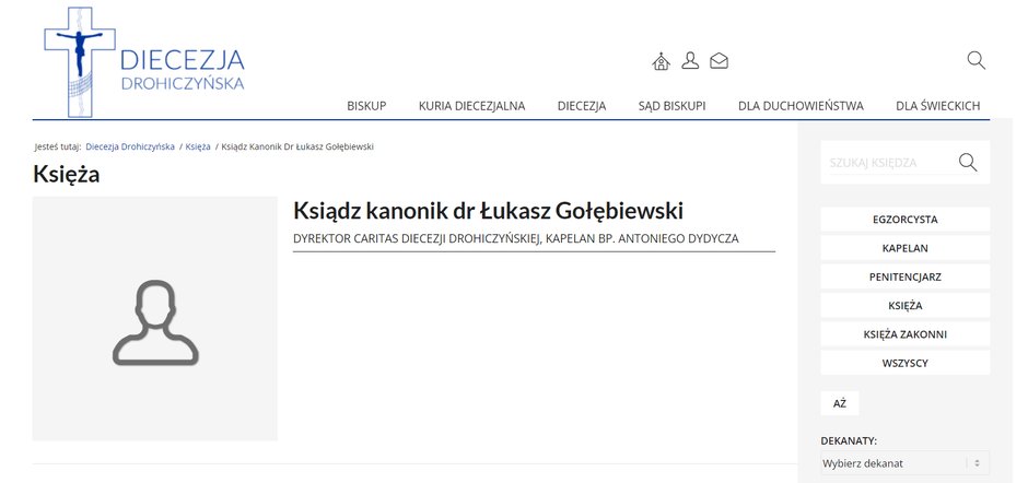 Mimo skandalu ks. Łukasz Gołębiewski ciągle posługuje w diecezji drohiczyńskiej