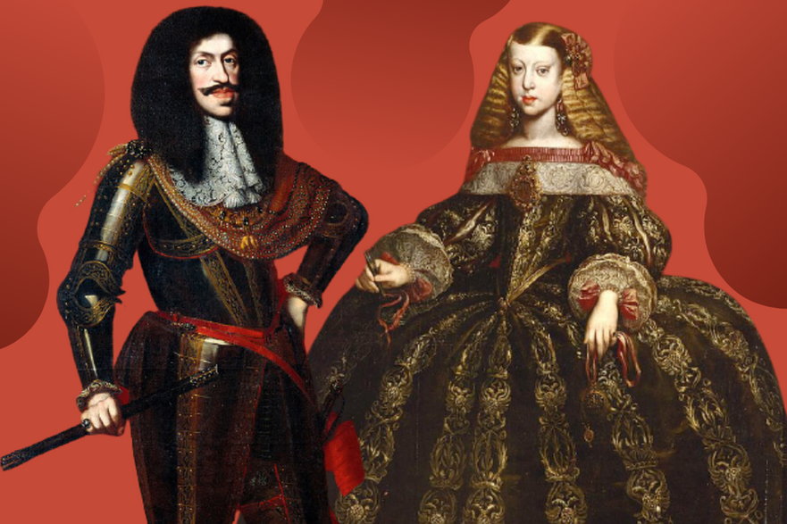 Cesarz Leopold I i jego żona... oraz siostrzenica, a także kuzynka - w jednej osobie