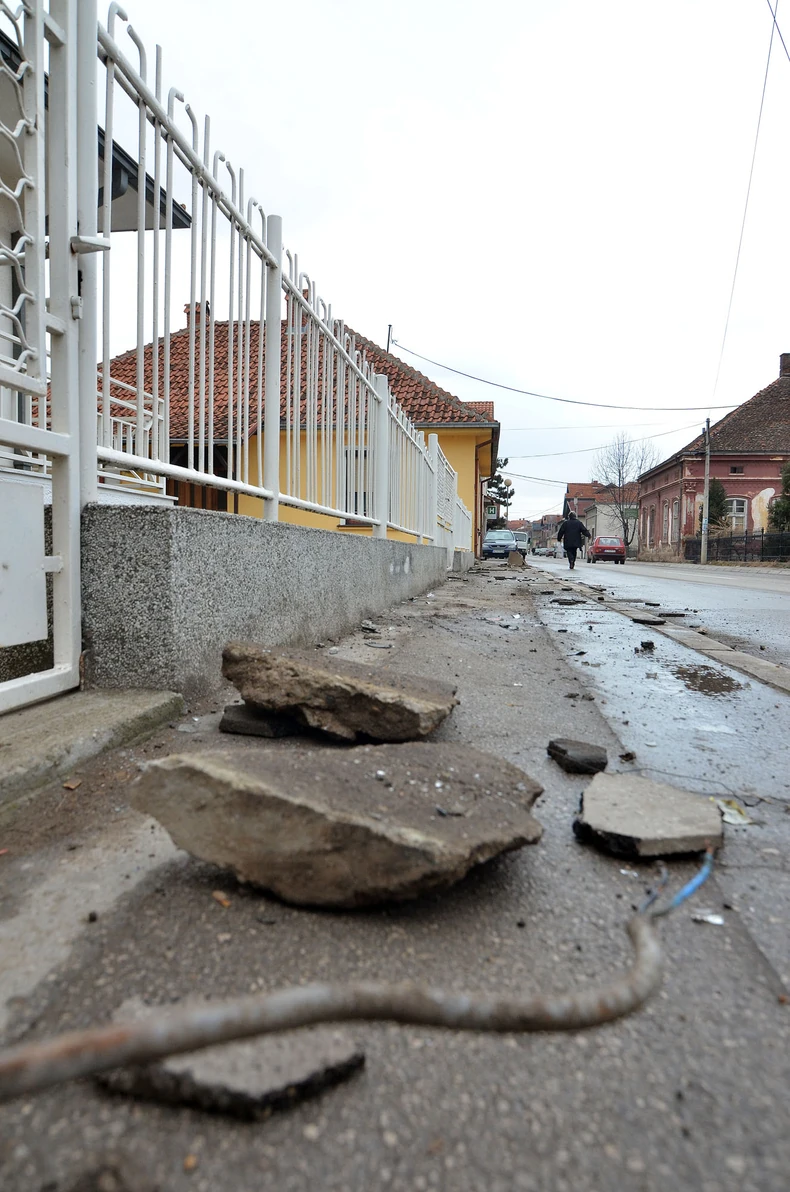 Trotoar u Drakceta Milovanovica  gde je stradao Aleksandar Jocic