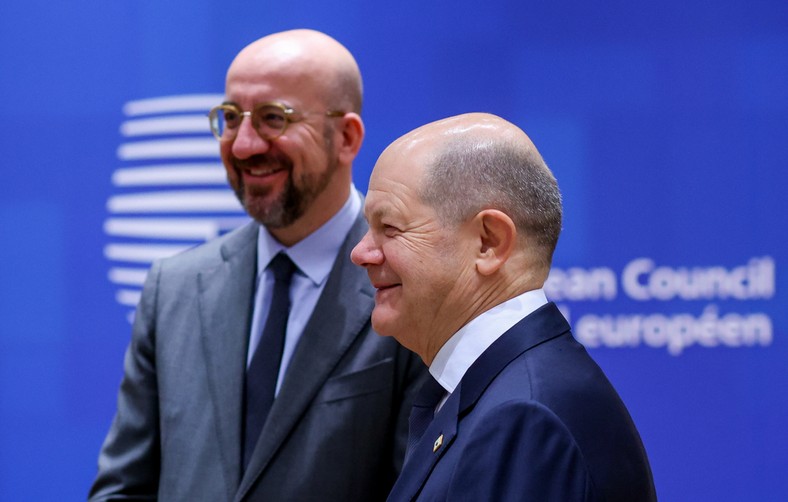 European Council President Charles Michel and German Chancellor Olaf Scholz