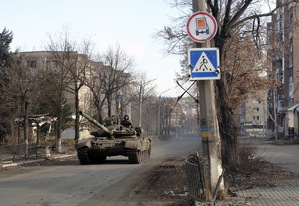 Ukraiński czołg w Bachmucie