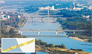 Rosyjska droga w Warszawie? Dodatkowo na mapie opisana cyrylicą