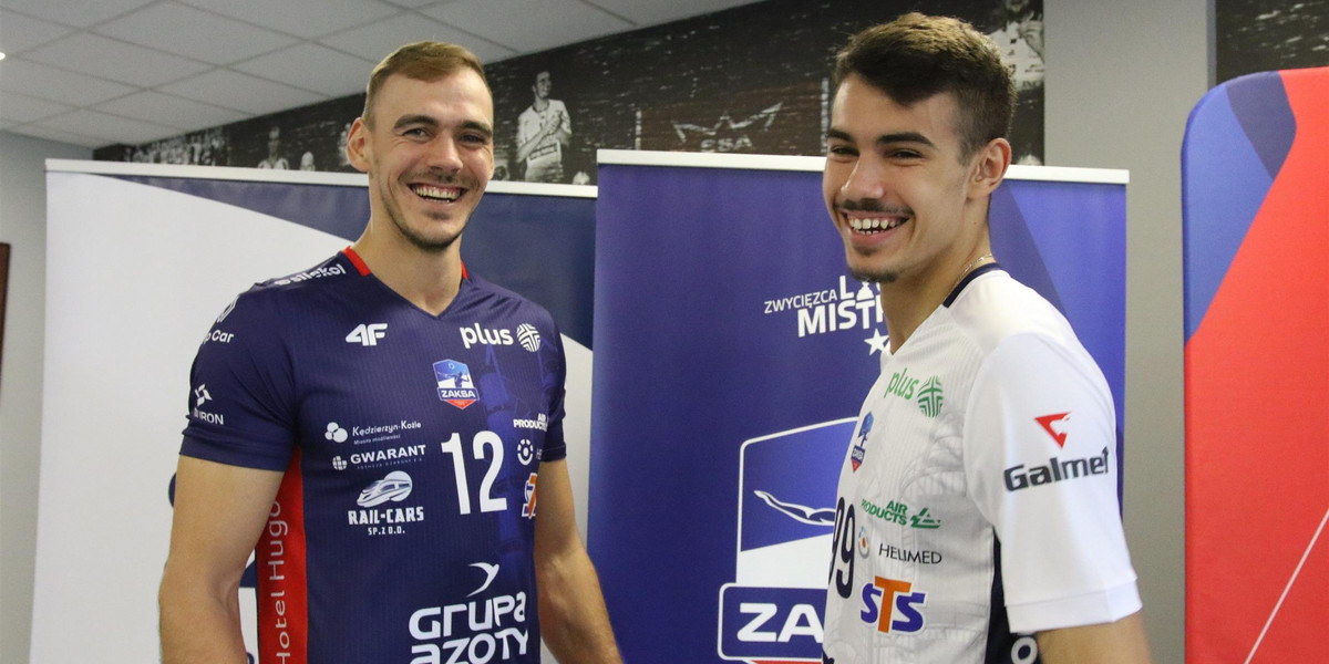 Andreas Takvam (z lewej) i Daniel Chitigoi – nowi zawodnicy ZAKS-y Kędzierzyn.
