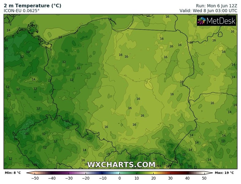 Noc będzie umiarkowanie ciepła