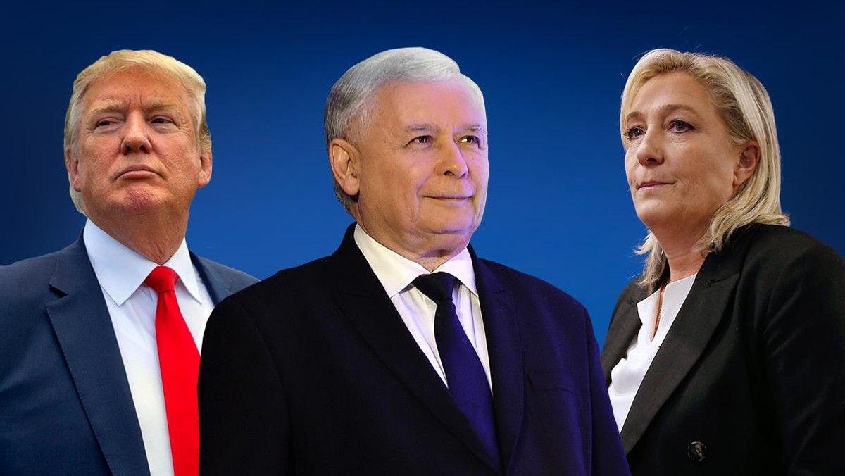 Marine Le pen Jarosław Kaczyński Donald Trump