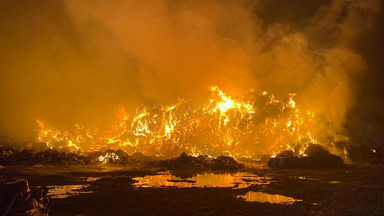 Znowu płoną tekstylia w Kamieńcu. 63 strażaków walczy z ogniem