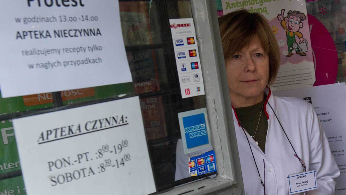 Protest aptekarzy w Łodzi