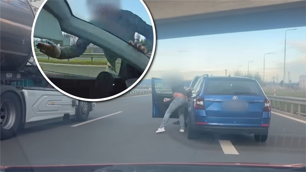 Brutalny napad na autostradzie. Pirat drogowy wpadł w szał, bo kobieta jechała prawidłowo