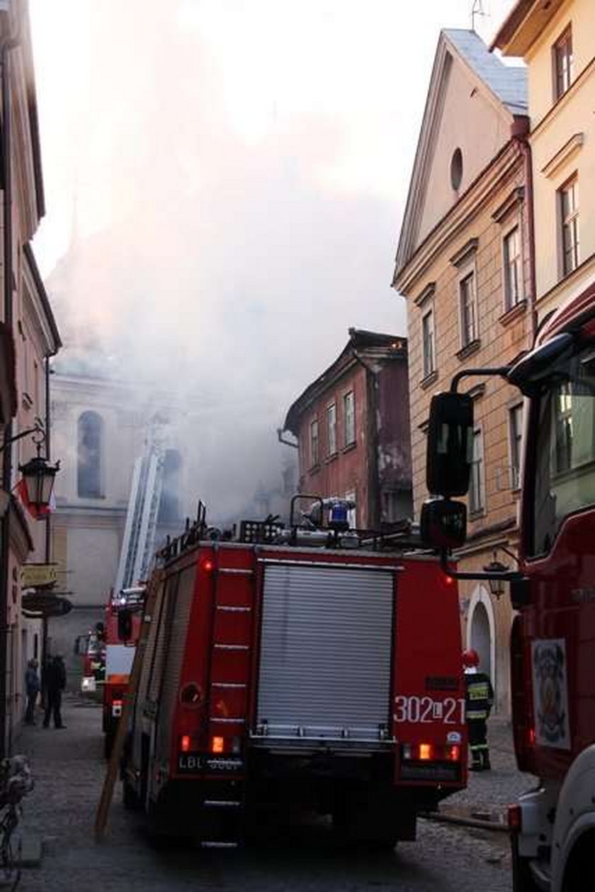 Pożar w centrum Lublina