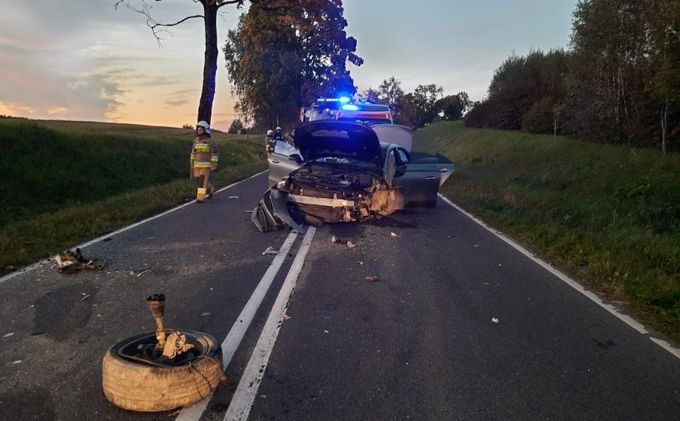 Wypadek pod Olsztynem