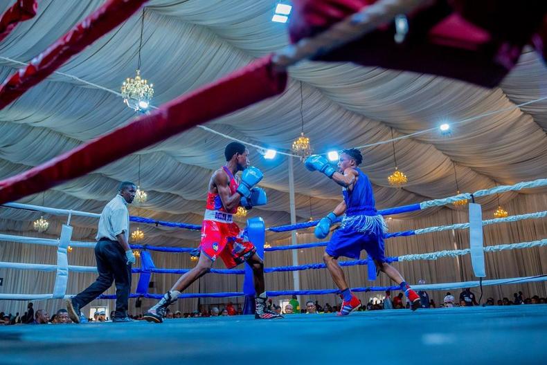 boxers in action at the national sports festival