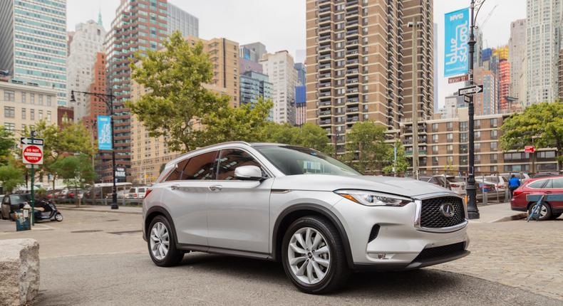 Here it is! Our second generation 2019 Infiniti QX50 test car.