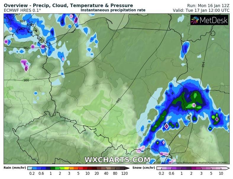 Wtorek przyniesie opady, ale również częste rozpogodzenia