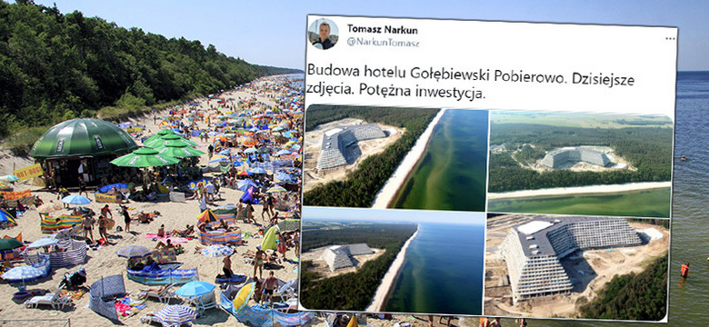 Hotel Gołębiewski coraz większy. Budowa budzi kontrowersje. Najnowsze zdjęcia