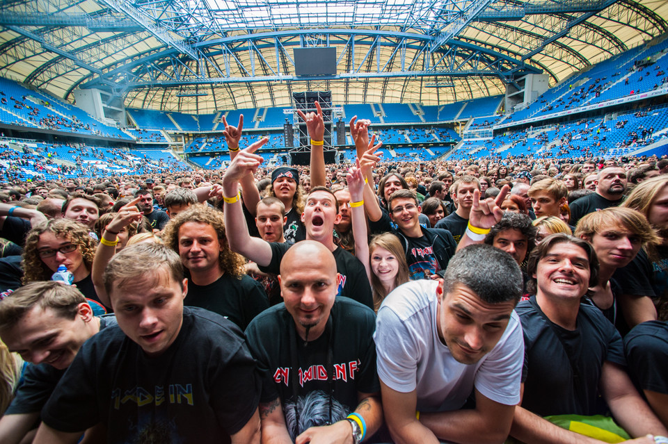 Publiczność na koncercie Iron Maiden w Poznaniu