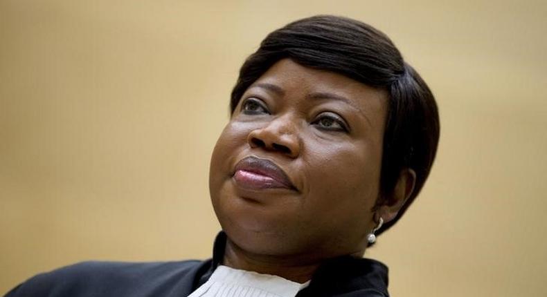 Prosecutor Fatou Bensouda waits for former Congo vice-president Jean-Pierre Bemba to enter the courtroom of the International Criminal Court in The Hague, Netherlands, September 29, 2015. 