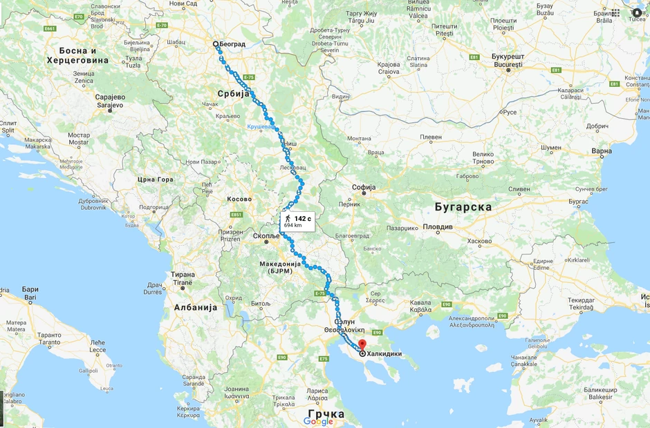 Najprometnija trasa je preko Makedonije