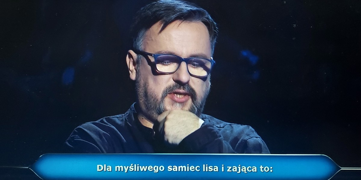 "Milionerzy" - uczestnika pokonał samiec lisa i zająca.