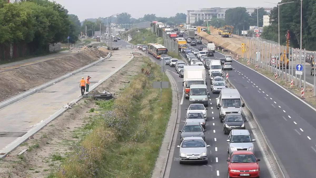 Warszawa. Ogromne korki na Armii Krajowej w Warszawie