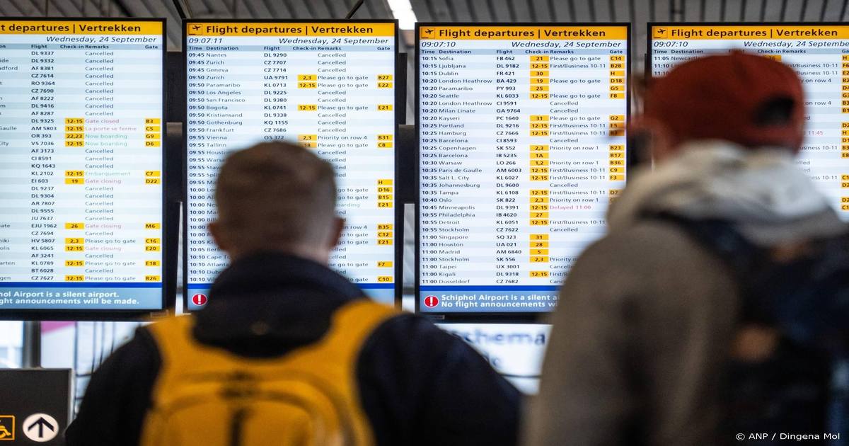 150+ vluchten geannuleerd op Schiphol door storm Amy - Oozo.nl