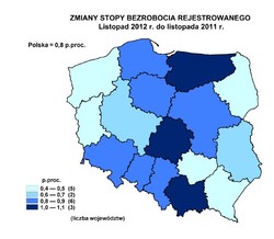 Bezrobocie w Polsce w listopadzie 2012 r.