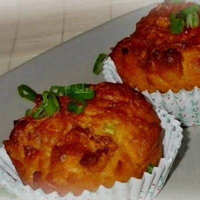 Hagymás-baconös-kukoricás muffin