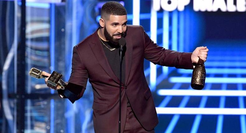 Drake during an acceptance speech at the 2019 Billboard Music Awards. (Hollywood Reporter)