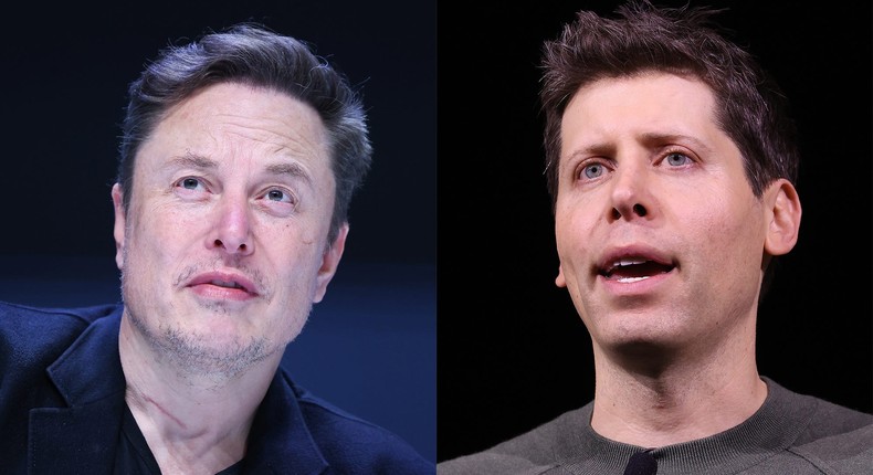 Elon Musk appeared to take aim at Sam Altman after the departure of one of OpenAI's most-prominent executives.Marc Piasecki; Justin Sullivan/ Getty Images