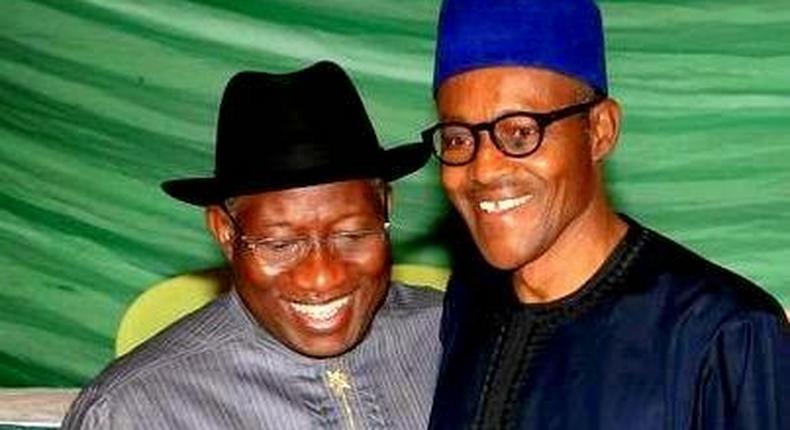 President Goodluck Jonathan and APC candidate, Muhammadu Buhari sign peace accord