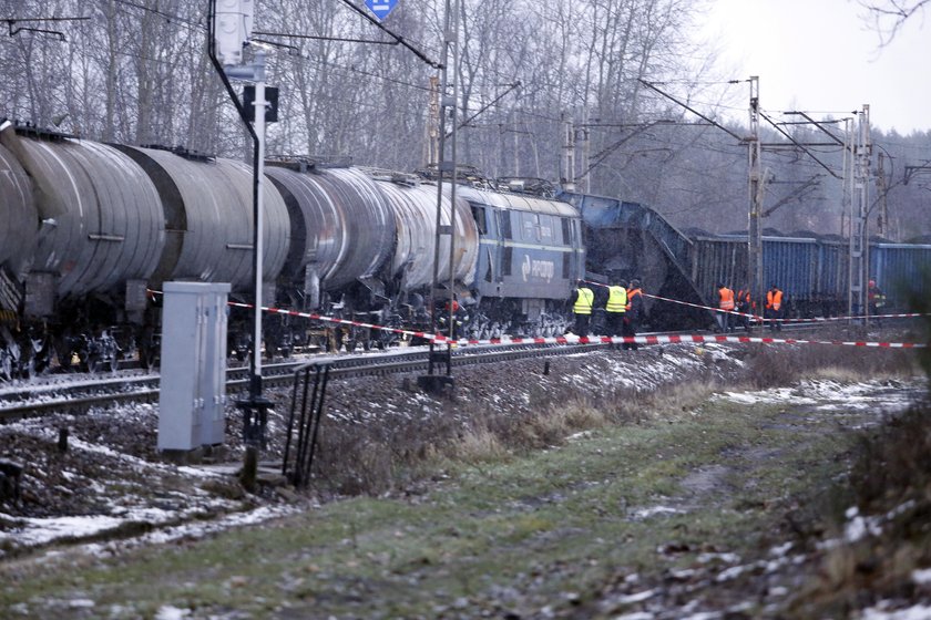 Myszków. Zderzenie pociągów towarowych